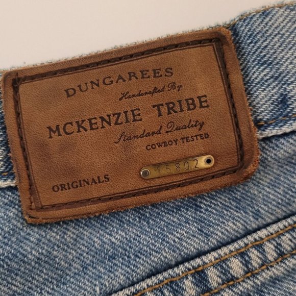 Vtg Mckenzie Tribe Dungarees Original Mens Jeans Blue Size 32x30 Cowboy Tested - Picture 5 of 7